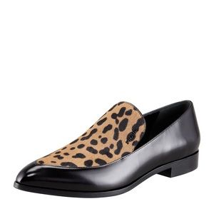 Prada Spazzolato Leopard-Print Loafer - Gently Used, excellent condition 39.5